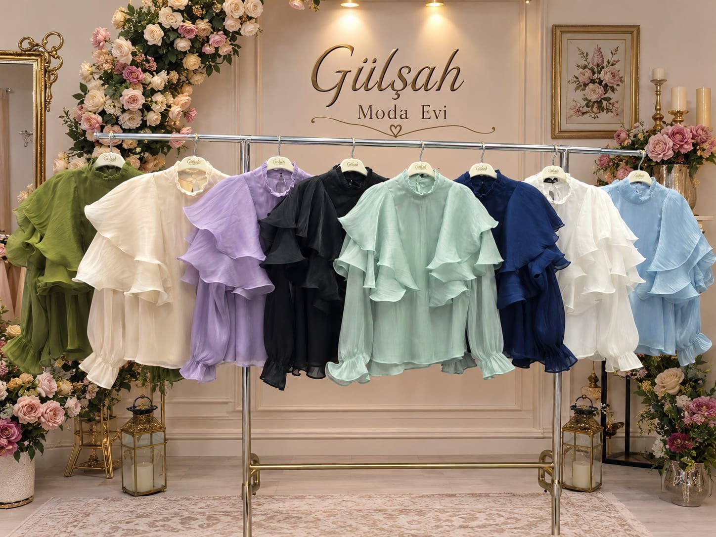 Gülşah Moda Evi gömlek rafı